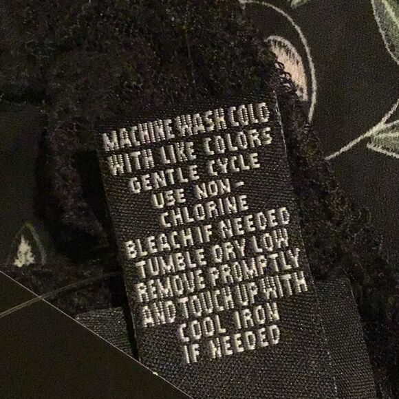 Torrid Black Floral Print Georgette Flowy Lace Trim Cami Tank Top - Picture 15 of 16